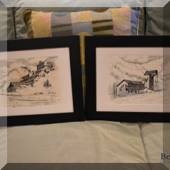 A23. 2 Black and white Colorado mill prints. 14” x 17” - $$24 each